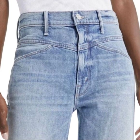 MOTHER The Dazzler Yoke Front Ankle Denim Jeans Wild Calling Blue Wash Size 27 - Picture 4 of 16